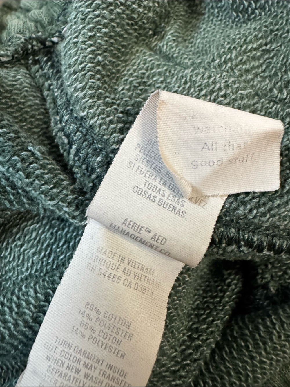 Aerie On My Way! High Waisted Short Sweatshorts in Green Size Large - Picture 4 of 8